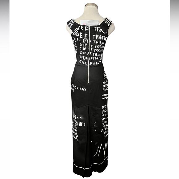 H&M Basquiat x Ev Bravado & Téla D'Amore LONG DENIM CORSET-STYLE DRESS Small NWT - Picture 12 of 16